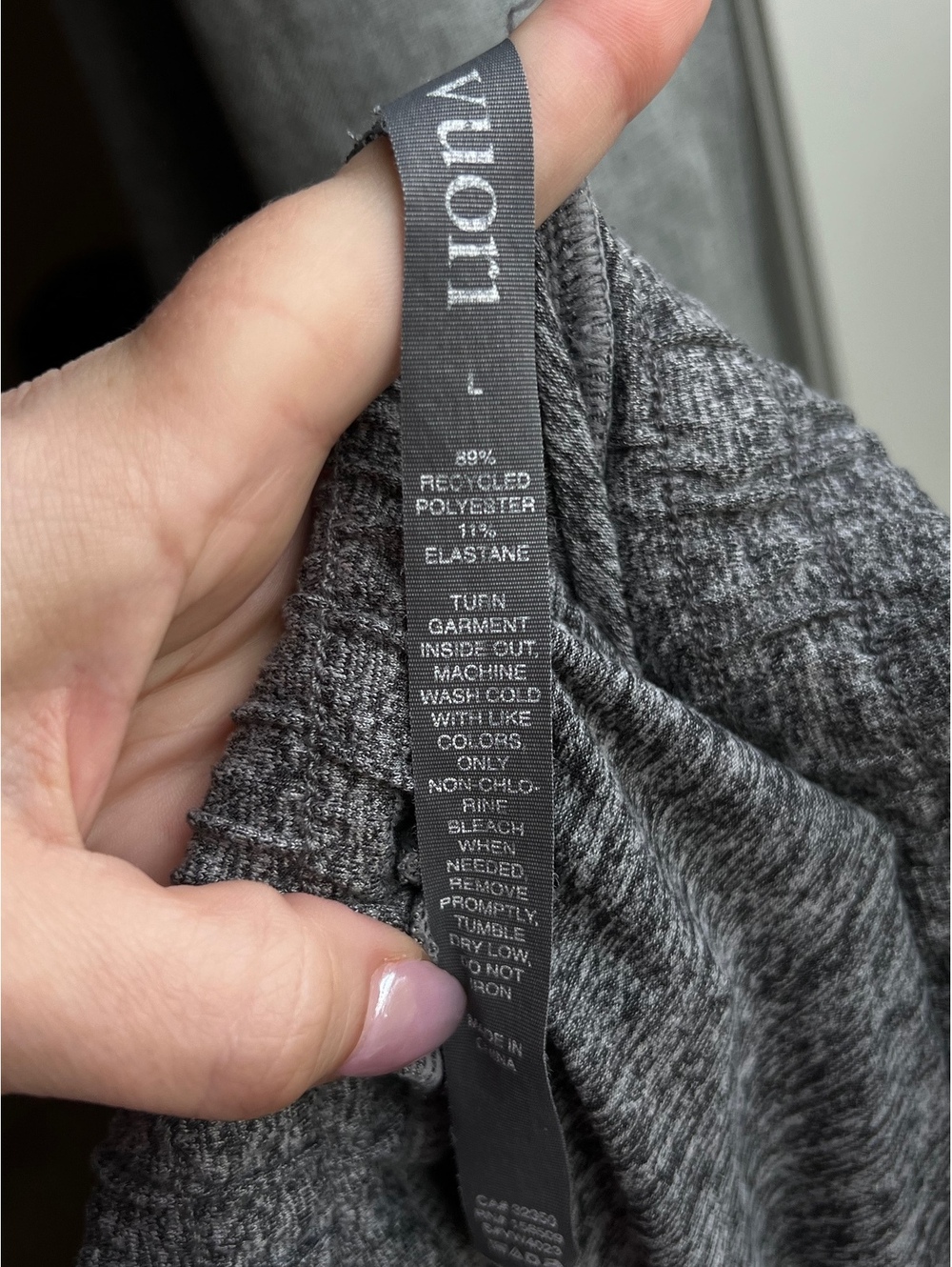 Vuori Women's Gray Wide Leg Sweatpants with Drawstring Waist - Picture 3 of 5